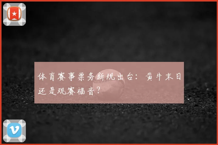 体育赛事票务新规出台：黄牛末日还是观赛福音？